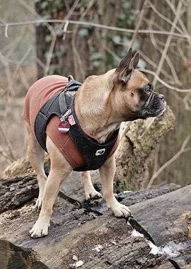 French Bulldog in Woods