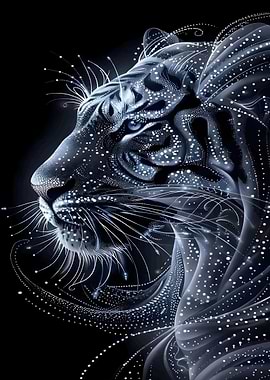 White Tiger in Lights
