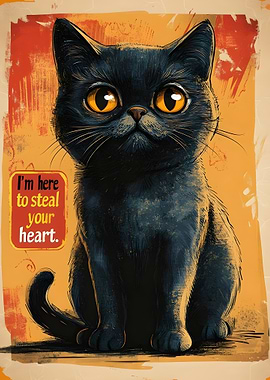 Black Cat Poster