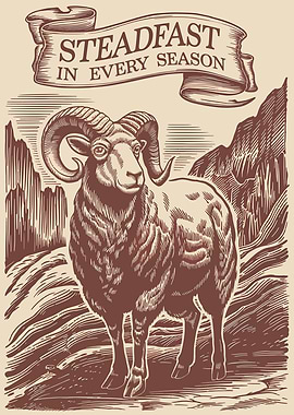 Steadfast Ram Illustration