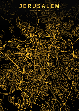 Jerusalem Golden Map