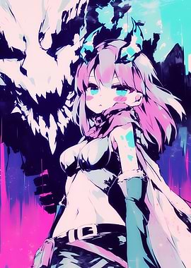 Anime Girl with Horns