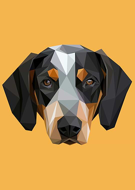 Abstract Dog Head Portrait