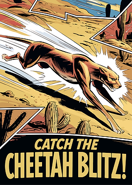 Cheetah Blitz Comic Art