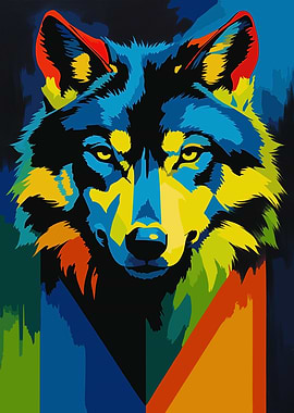 Wolf Pop Art