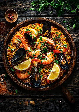 Seafood Paella Dish