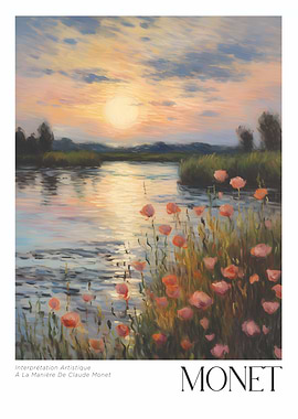 Monet Sunset River