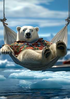 Polar Bear in Hammock
