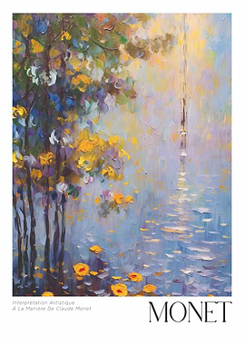 Monet-Inspired Water Lily Painting