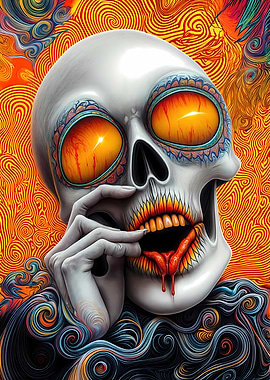 Psychedelic Skull Art