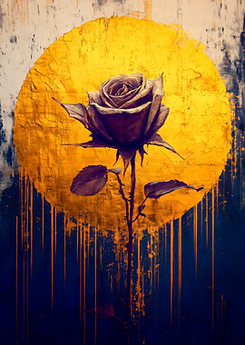 Golden Rose Abstract