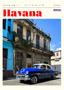 Havana Cuba Travel Art Poster