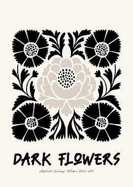 Dark Flowers Wall Art