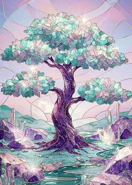 Crystal Tree Stained Glass