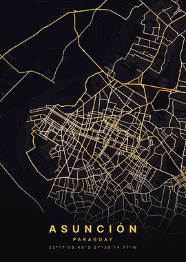 Asunción Paraguay City Map