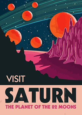 Saturn Travel Poster