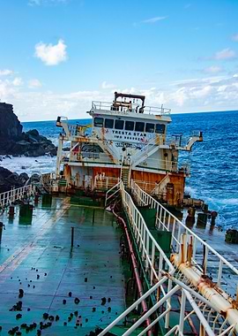Shipwreck on the Coast of La Reunion island