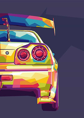 Nissan Skyline GT-R R34 Pop Art