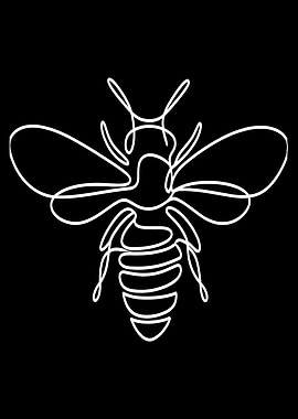 Single Line Bee Illustration
