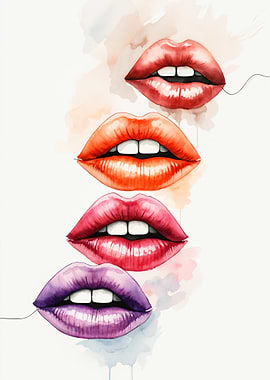 Watercolor Lips
