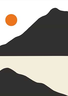 Minimalist Mountain Landscape