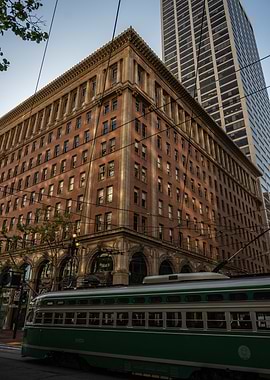 Streetcar in Cityscape