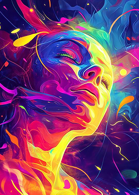 Abstract Woman in Color