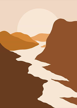 Abstract Mountain Landscape