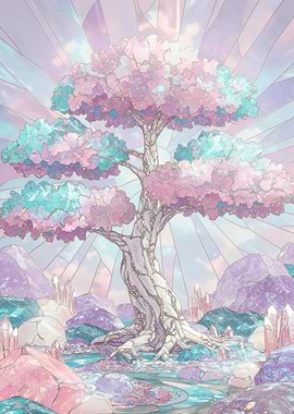 Crystal Tree Pastel Dream
