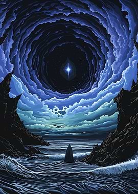 Starry Night Seascape