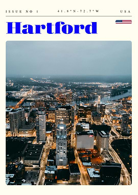 Hartford Connecticut Travel Art Poster