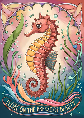 Seahorse Art Deco