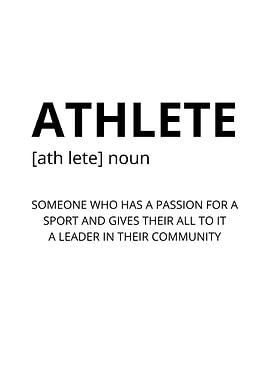 Athlete Definition Print