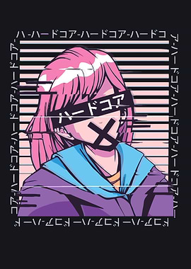 Anime Girl Glitch Art
