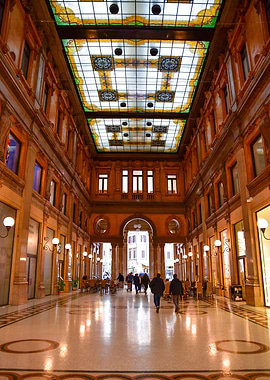 Elegant Glass Ceiling Arcade