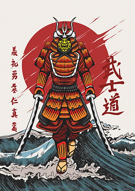 Samurai Warrior Illustration