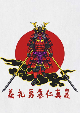 Samurai Warrior Illustration