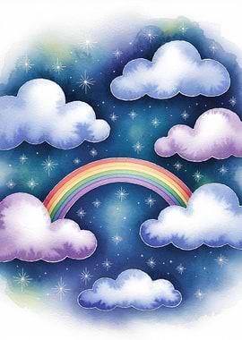 Rainbow Night Sky