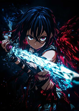 Anime Girl with Sword