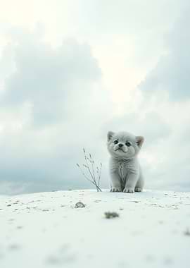 White Puppy in Snow