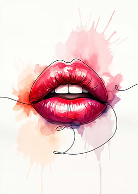 Watercolor Lips