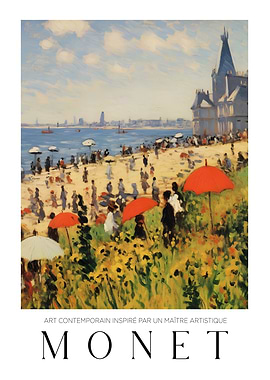 Monet Beach Scene