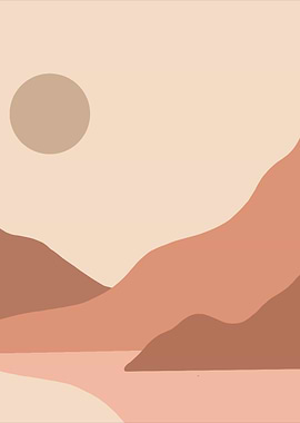 Minimalist Mountain Landscape