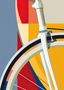 Abstract Bicycle Wheel
