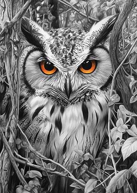 Owl in the Woods