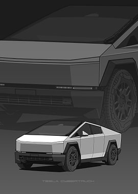 Tesla Cybertruck Pixel Art