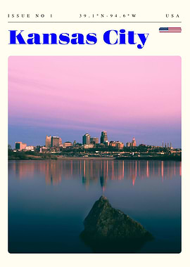 Kansas City Missouri Travel Art Poster