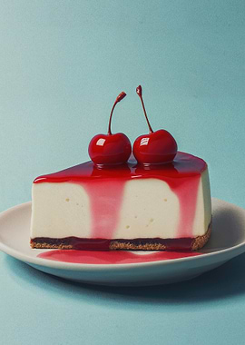 Cherry Cheesecake Slice