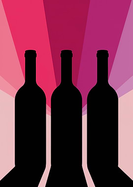 Wine Bottle Silhouettes