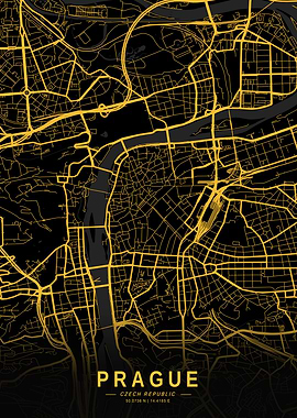 Golden Prague City Map